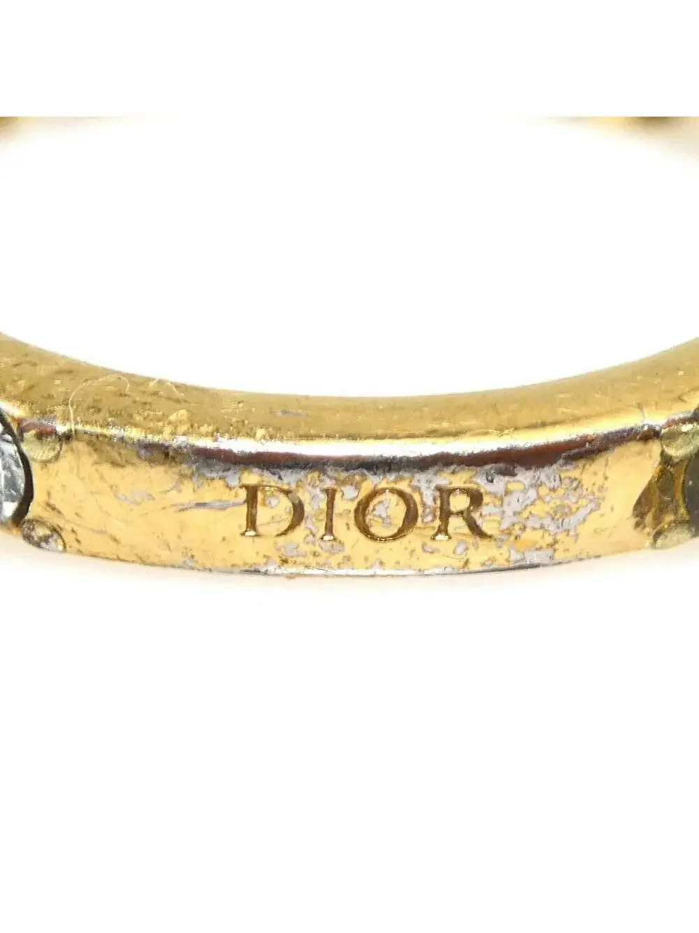 Auth Christian Dior Ring Gold #302834C16B